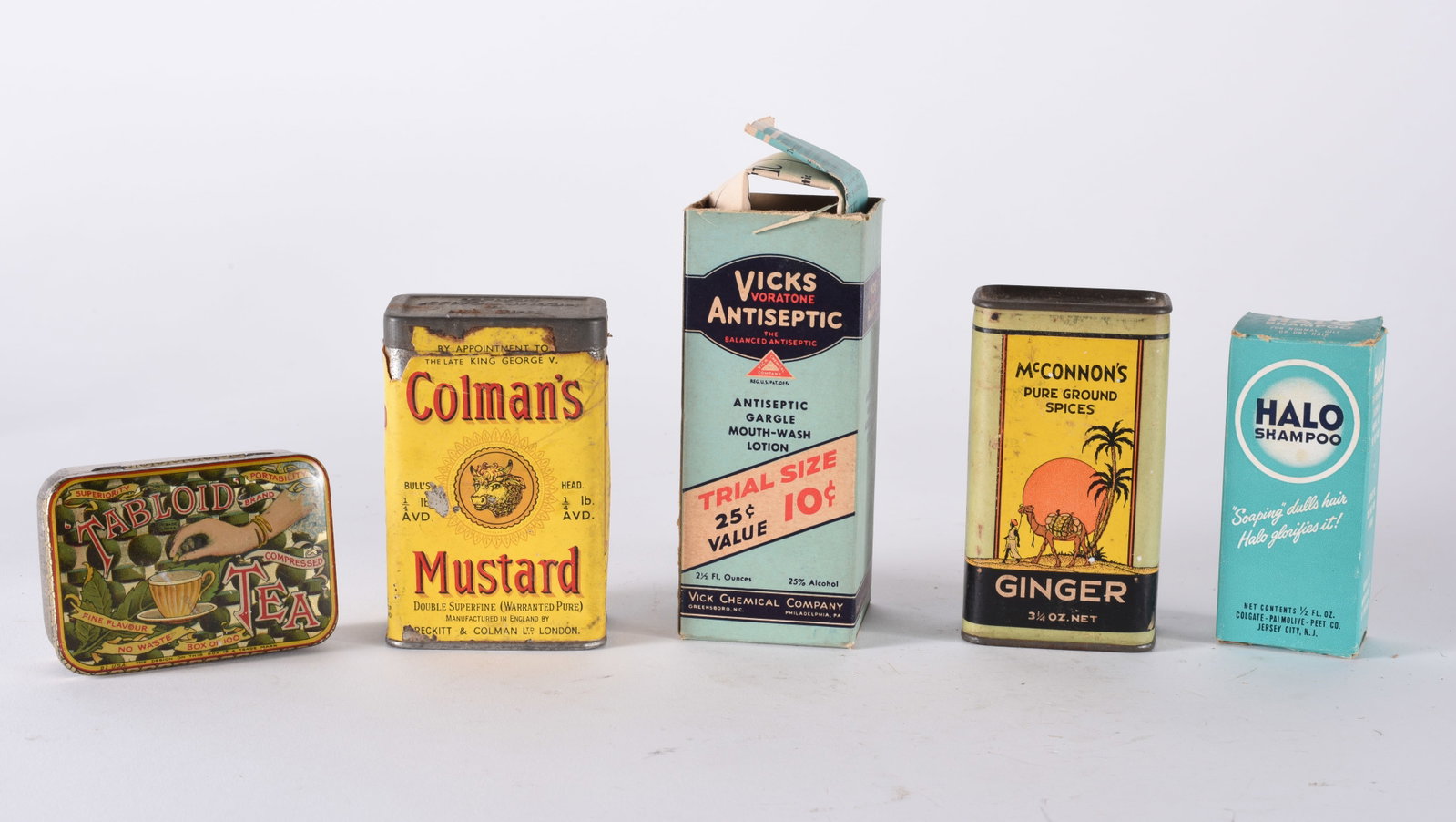 Advertisement collection: 5" - tin and paper