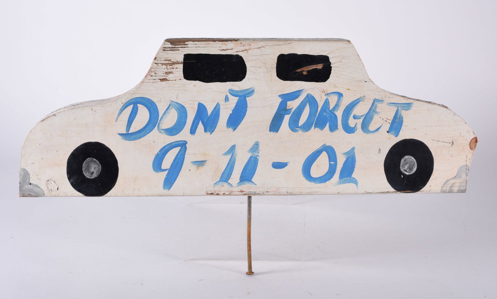 Benny Carter Police Car: 21"x7" cut wood and paint