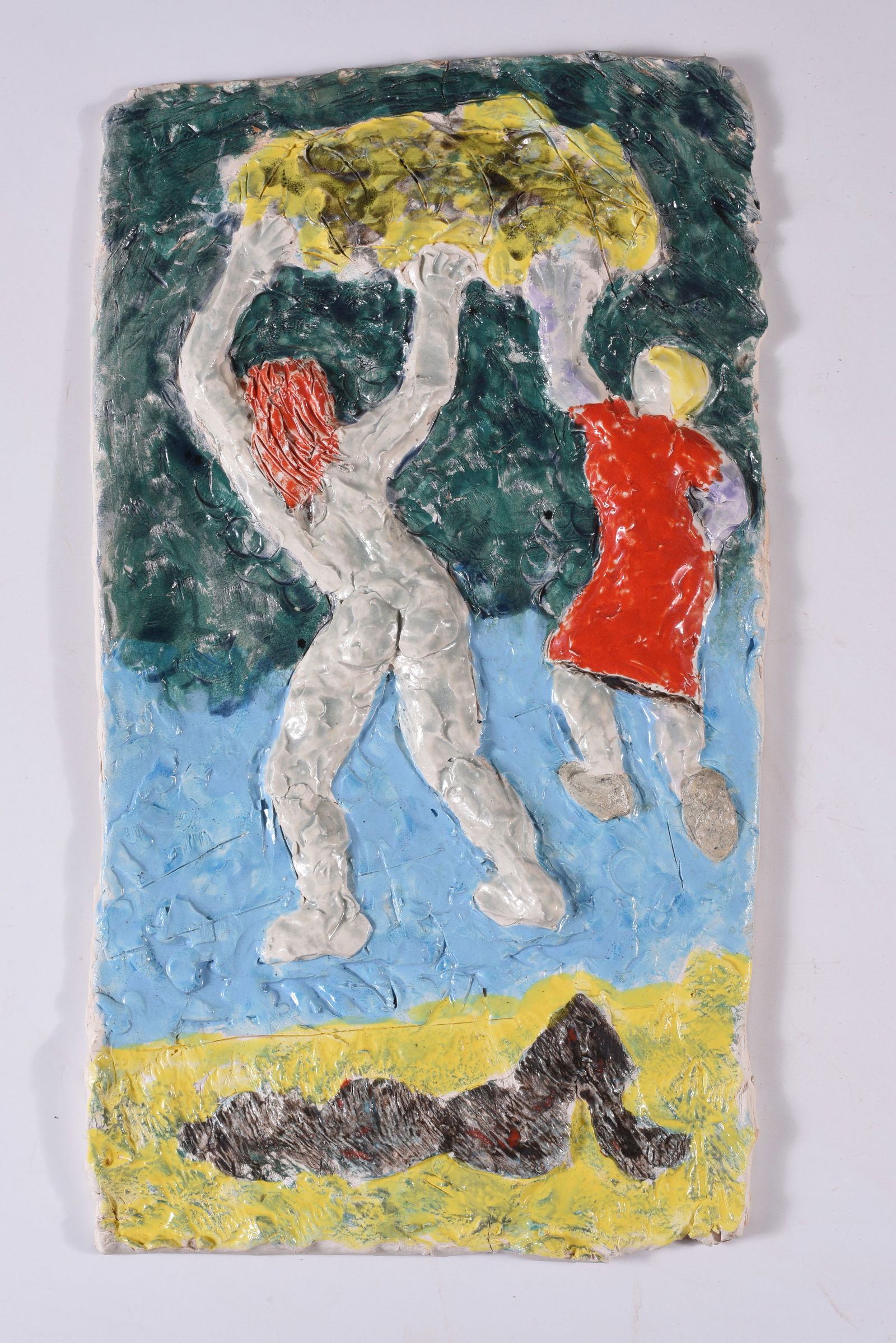 Ed & Mitzi Shewmake Collection: painted plaster sculpture 14.5" x 8"