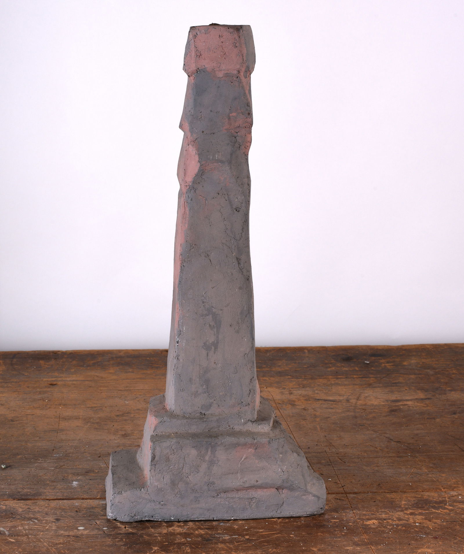 Ed & Mitzi Shewmake Collection: clay sculpture tower - 17"h