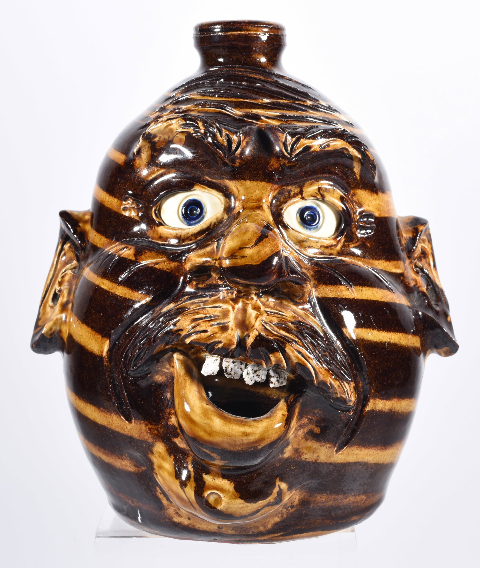 Dwayne Crocker Swirl Face Jug (1 of 5)