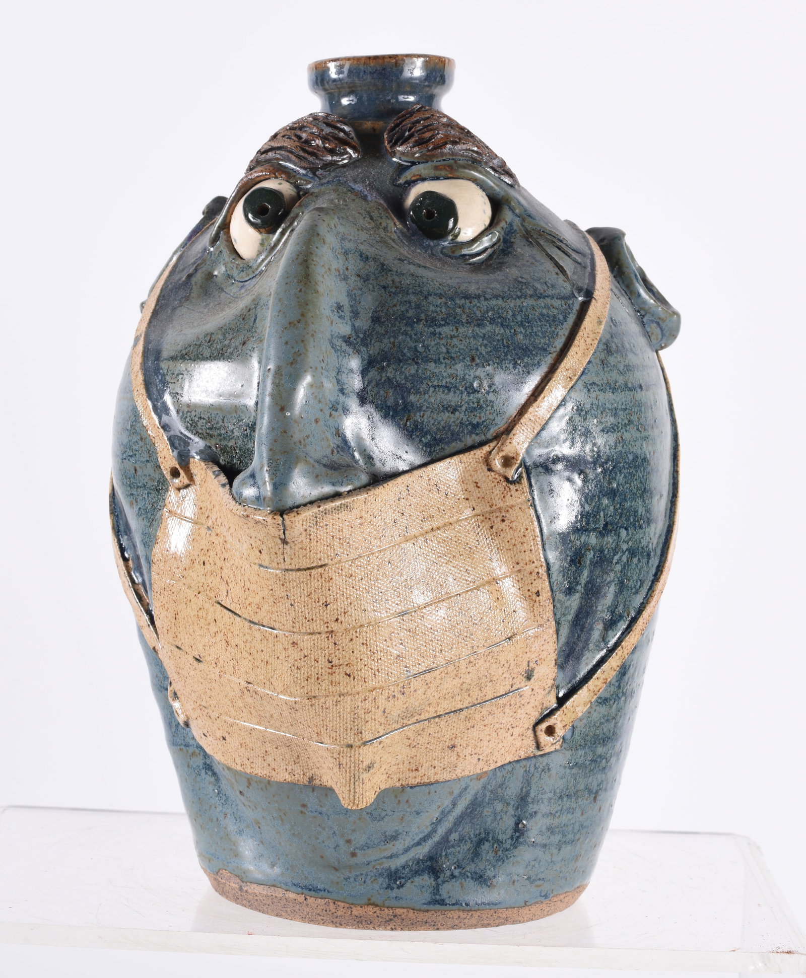 Skip Strab Folk Pottery Face Jug (1 of 5)