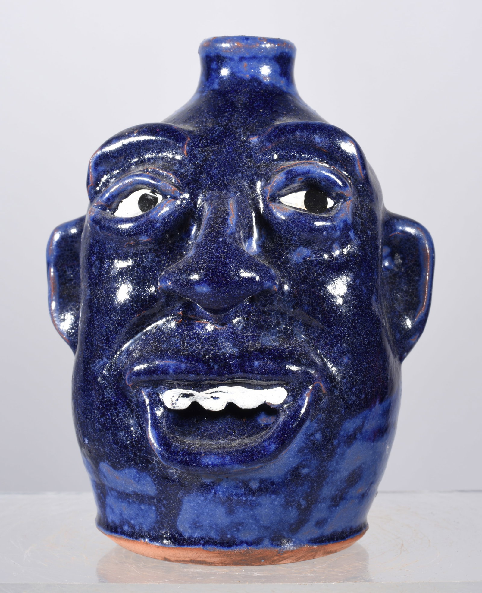 Pottery Face Jug signed (1 of 4)