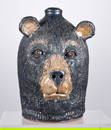 Lynn Walton Folk Pottery Bear Face Jug