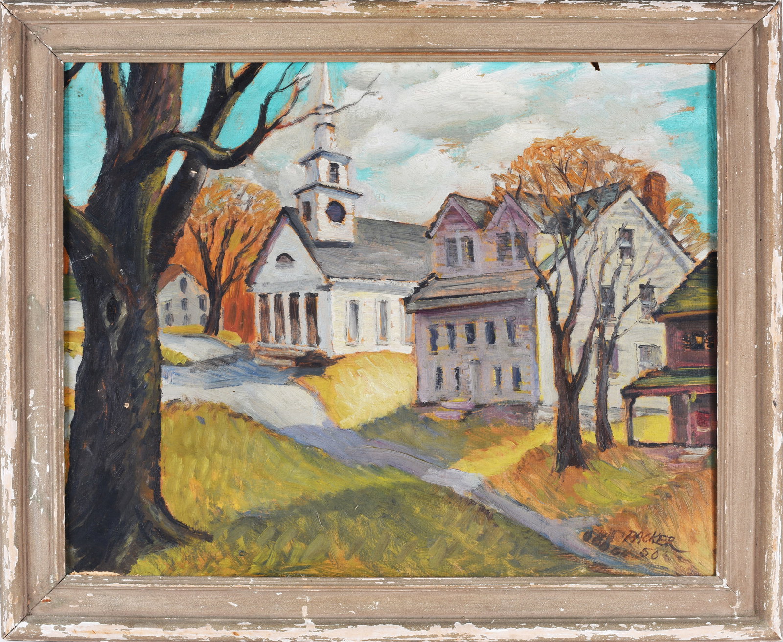 Antique Painting signed Packer (1 of 4)