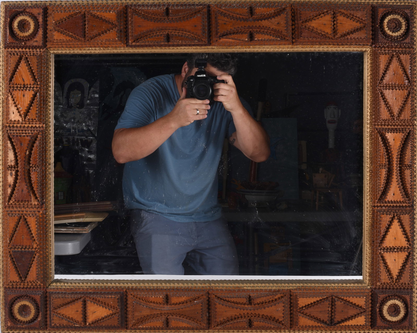 Tramp Art Mirror (1 of 6)