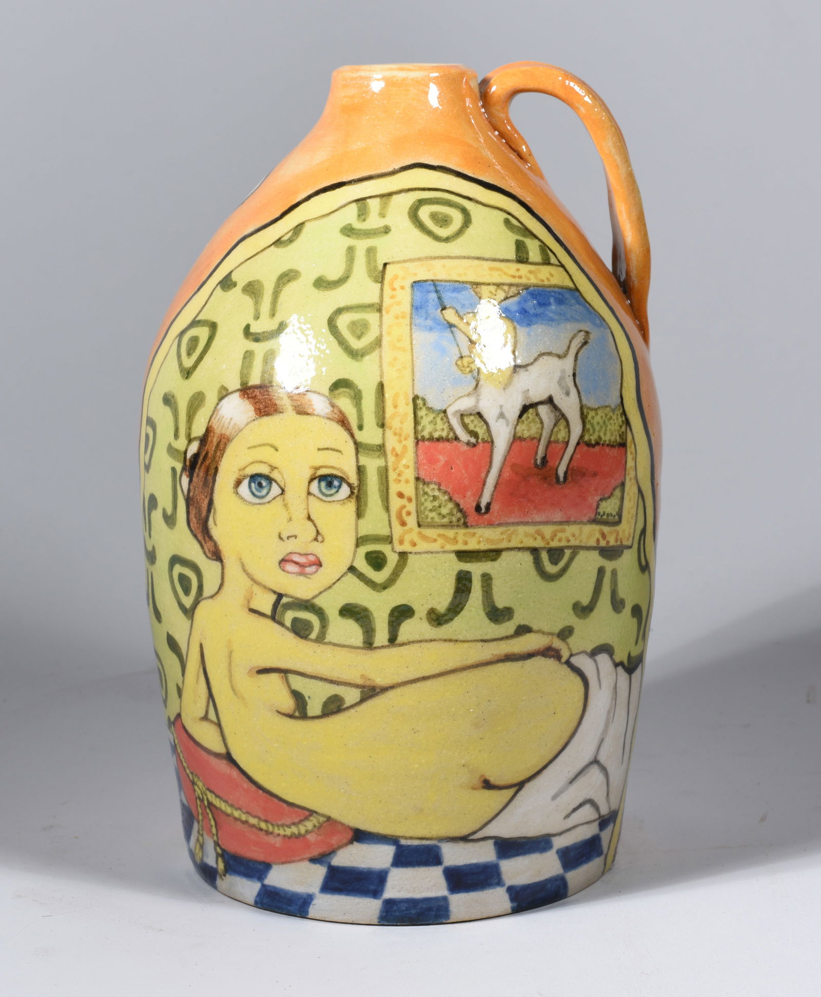 Stacy Lambert Folk Painted Face Jug (1 of 5)