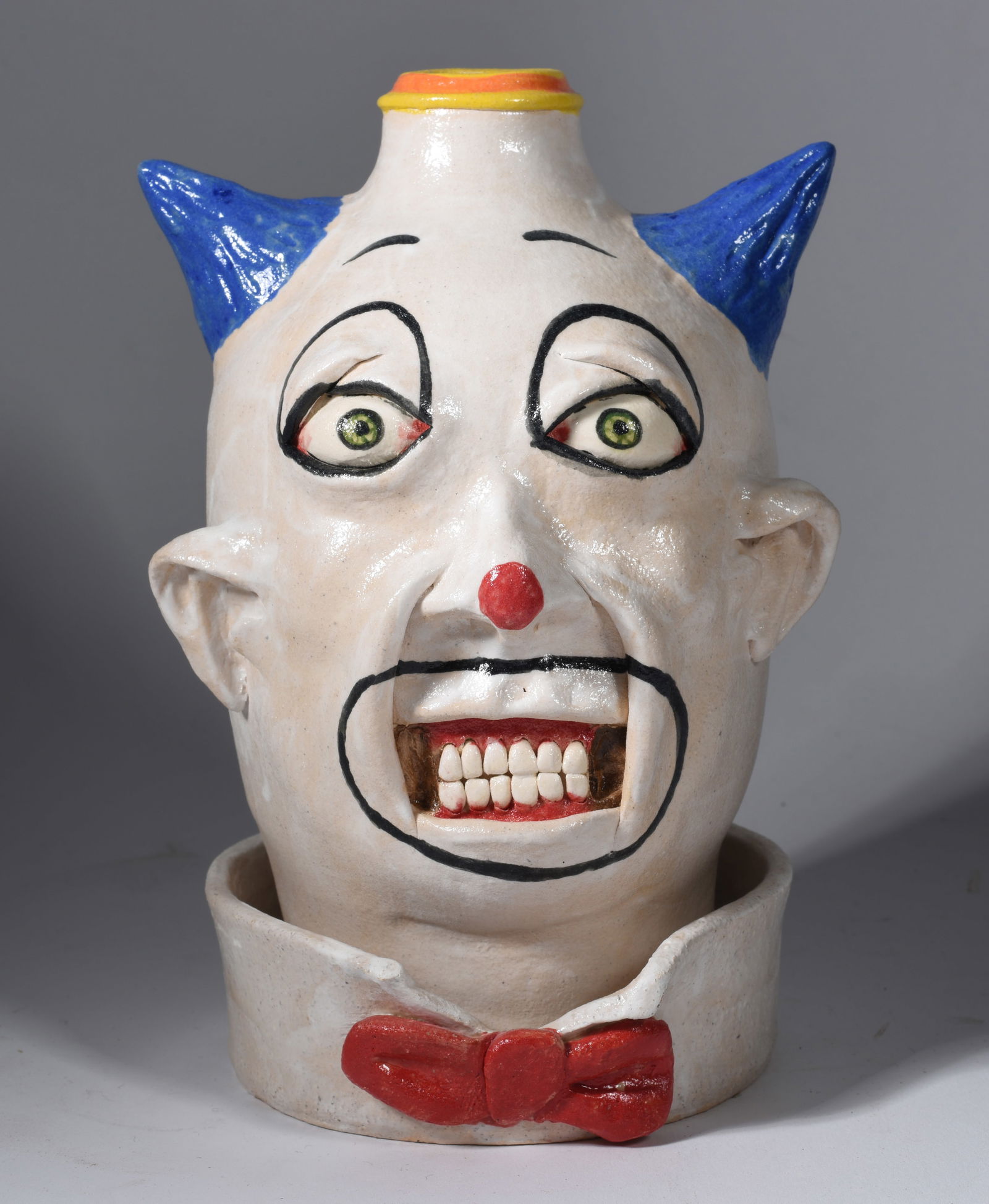 Stacy Lambert Clown Face Jug (1 of 5)