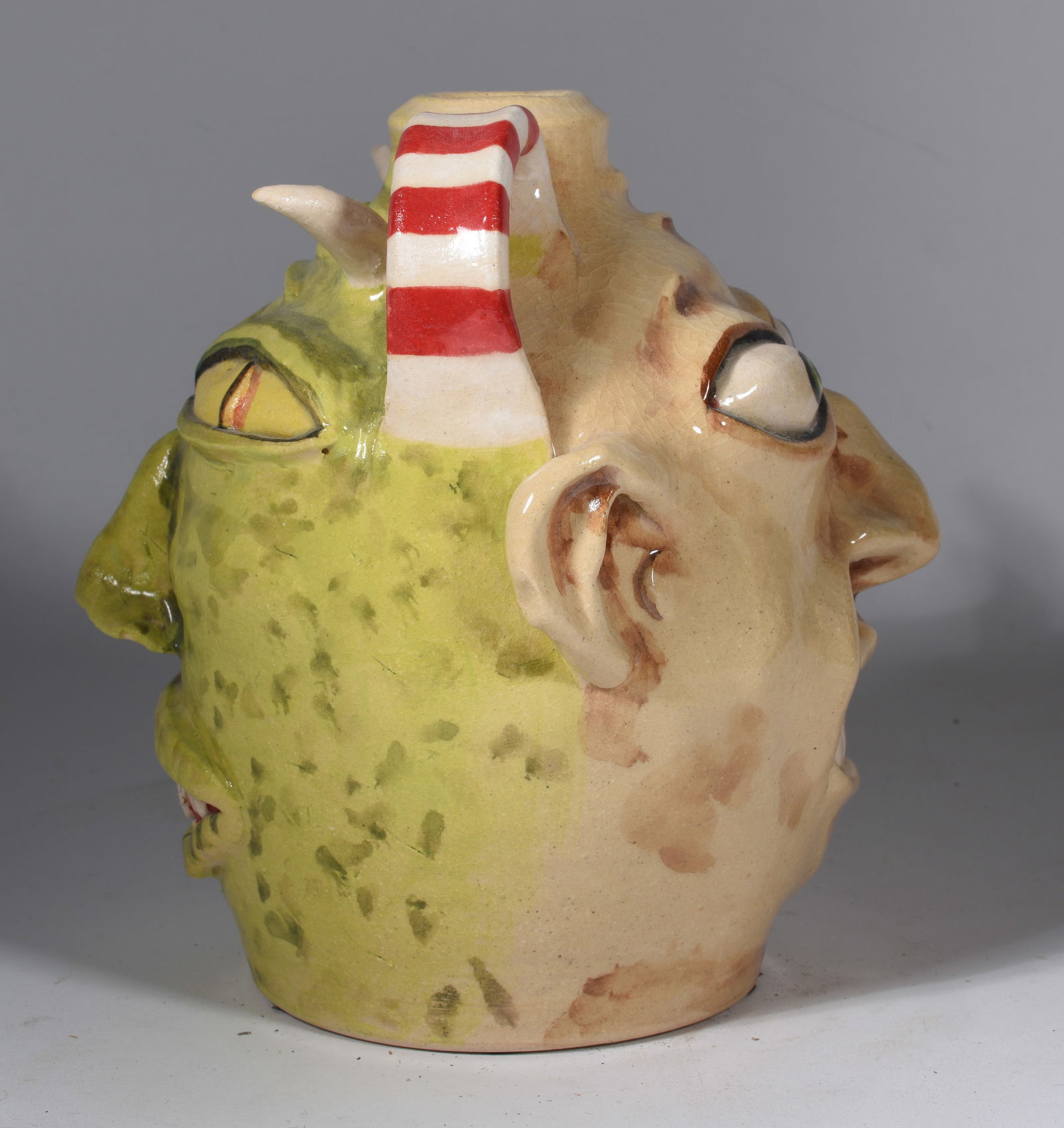 Stacy Lambert Rare Double Face Jug (1 of 4)