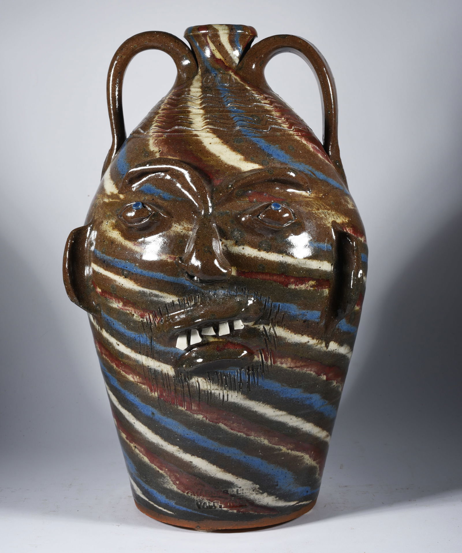 Charles Lisk Swirl Face Jug (1 of 7)