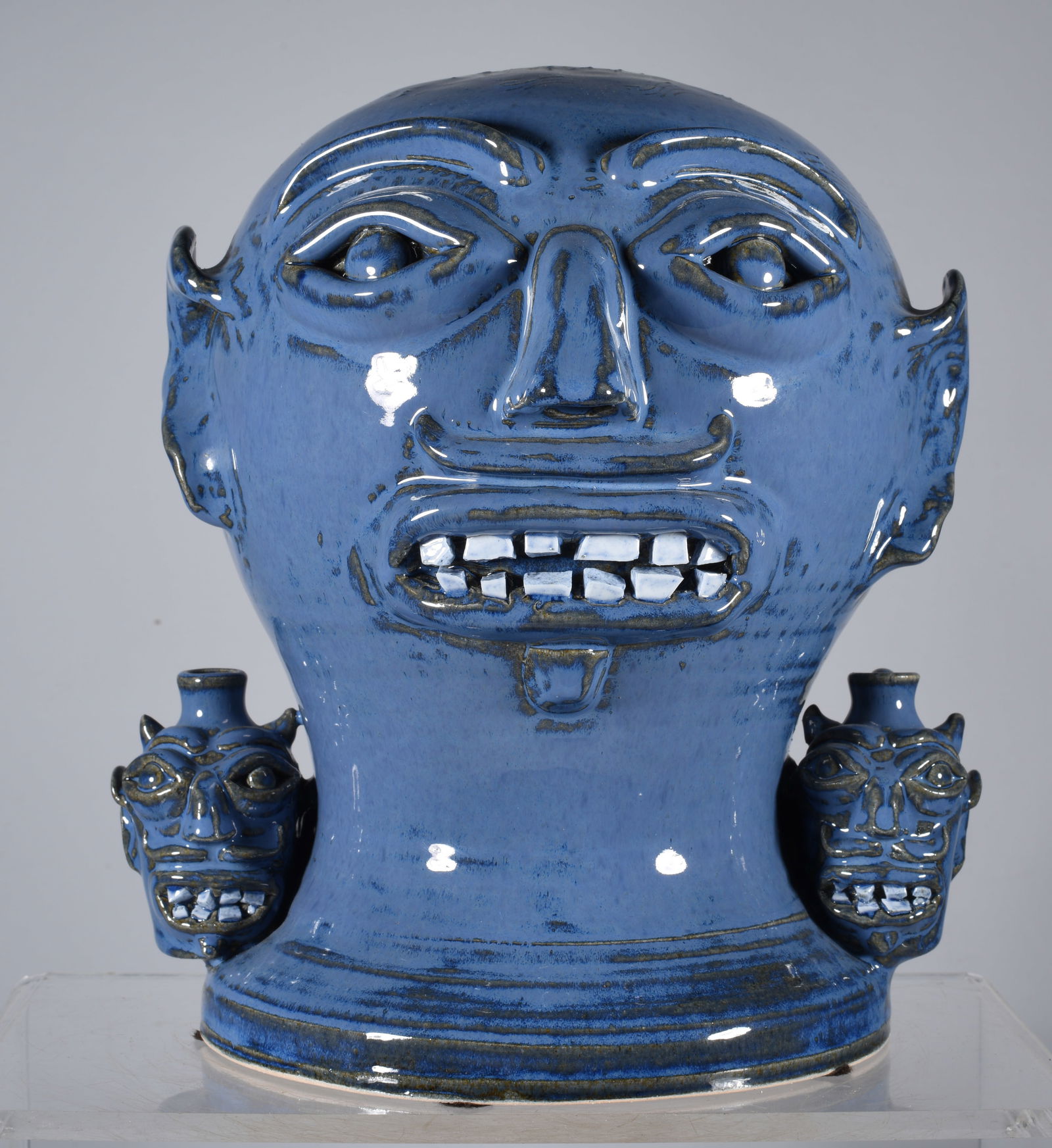 Michael Gates Folk Pottery Wig Stand (1 of 7)