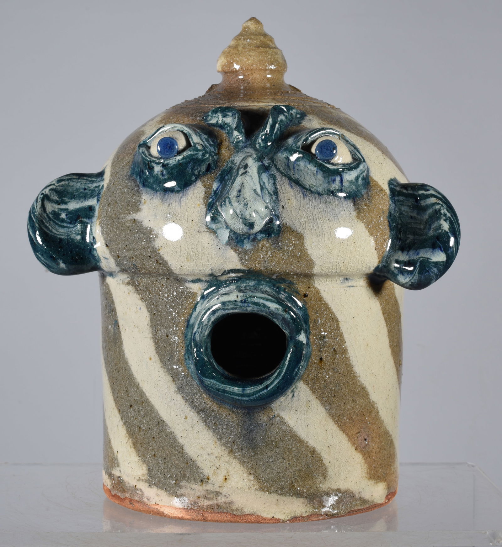 Gary Mitchel Swirl Pottery Bird House (1 of 4)