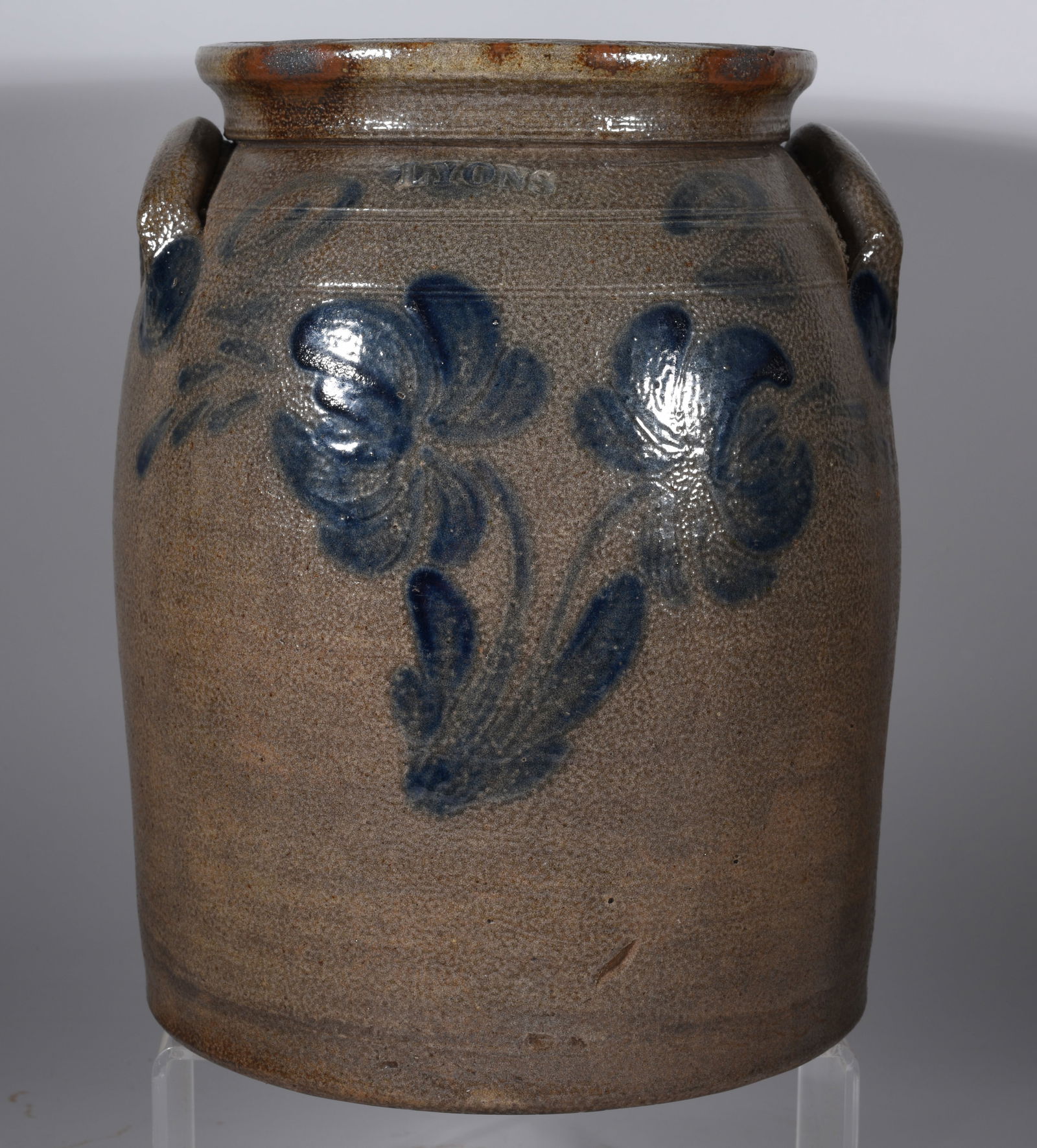 Lyons New York Blue Decorated Stoneware (1 of 8)