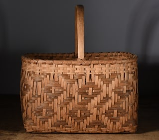 Cherokee Indian Stained Decorated Basket