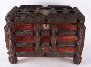 Tramp Art Lidded Box