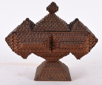 Tramp Art Lidded Box