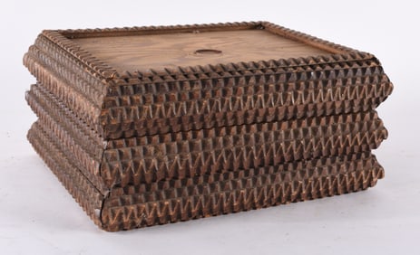 Tramp Art Lidded Box