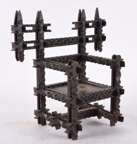 Tramp Art Miniature Chair