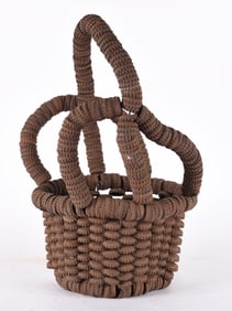 Folk Art Bottle Cap Basket