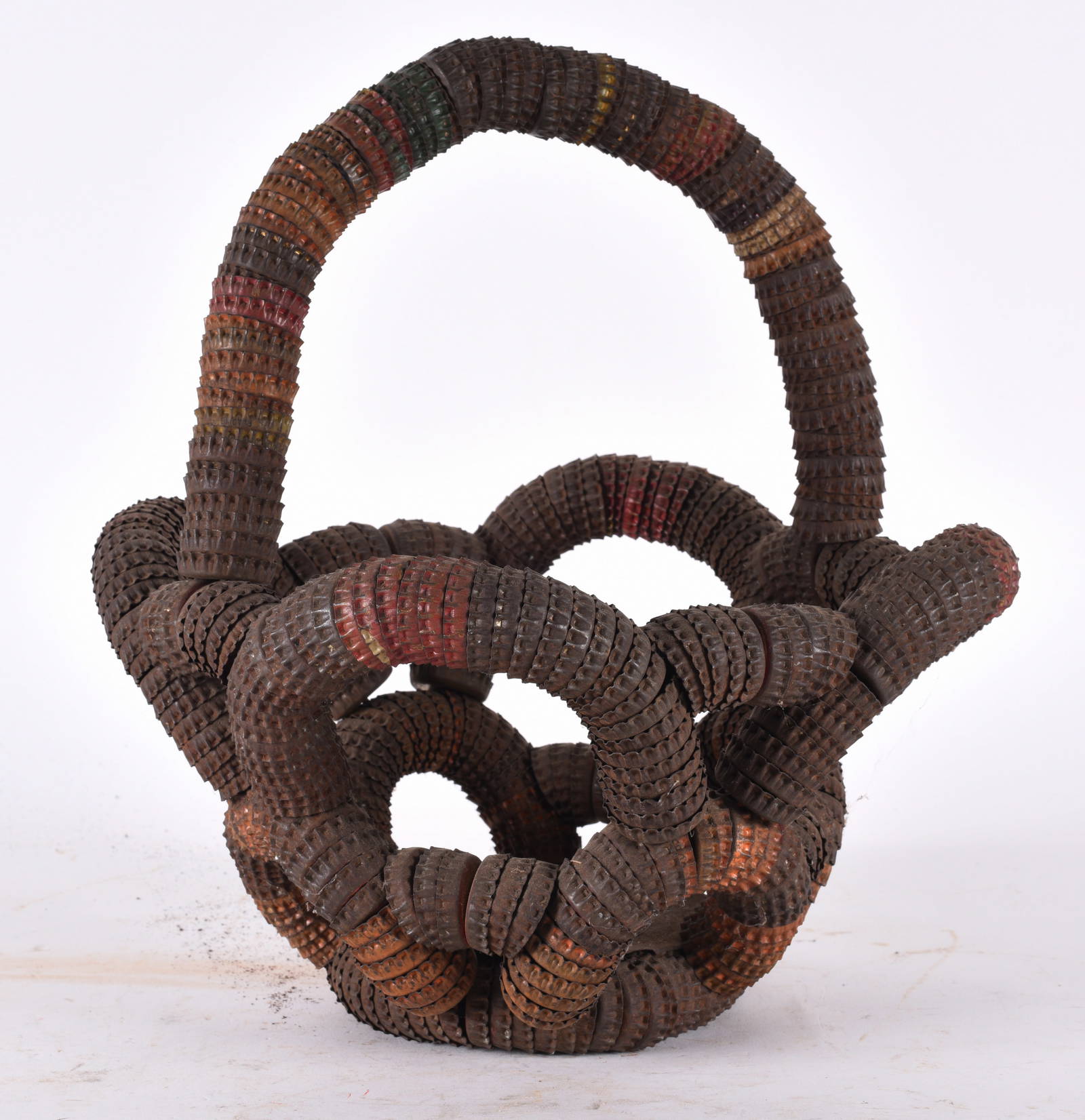 Folk Art Bottle Cap Basket Auction