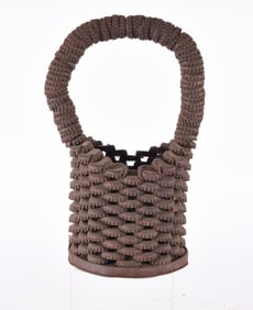 Folk Art Bottle Cap Basket