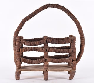 Folk Art Bottle Cap Basket