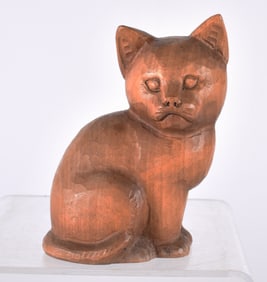 Folk Carved Cat