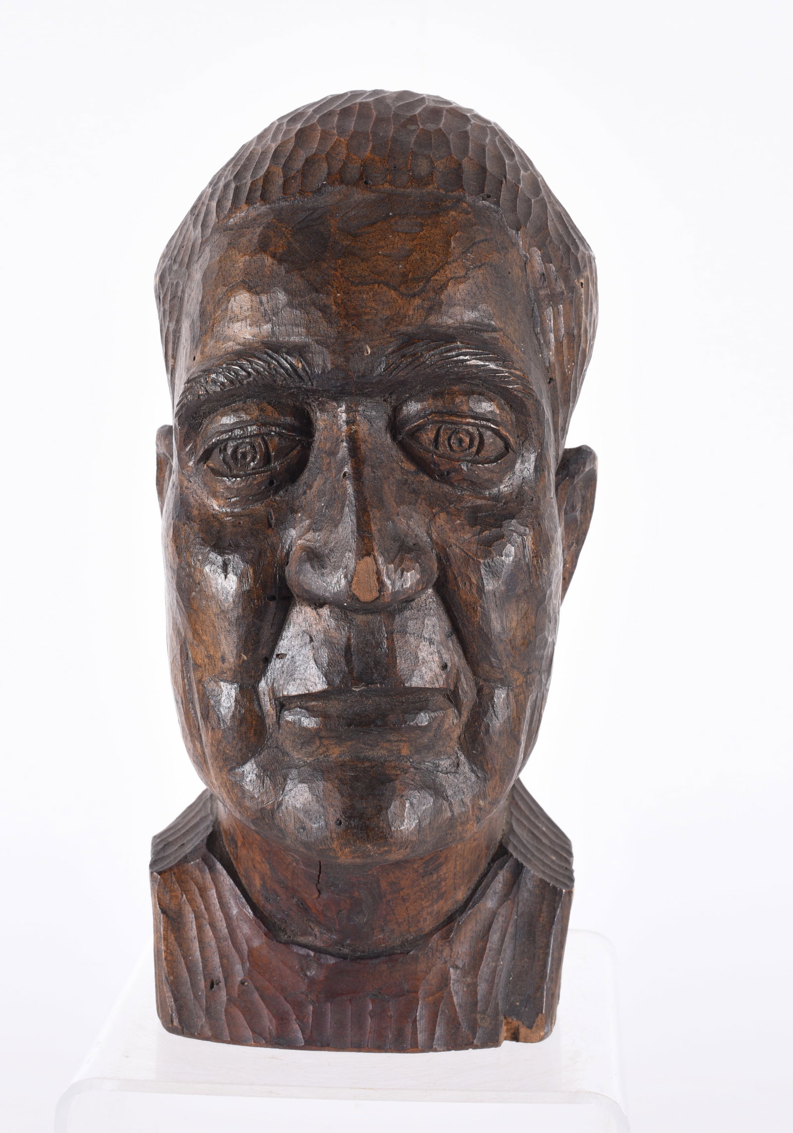 Folk Art Carved Head by Hall (1 of 4)