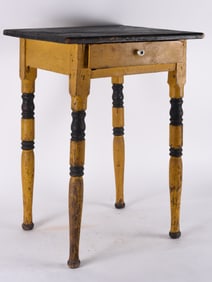 Yellow Pine painted One Drawer Stand