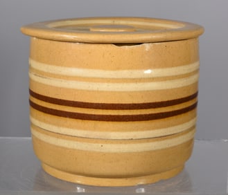 Yellow Ware Lidded Cannister