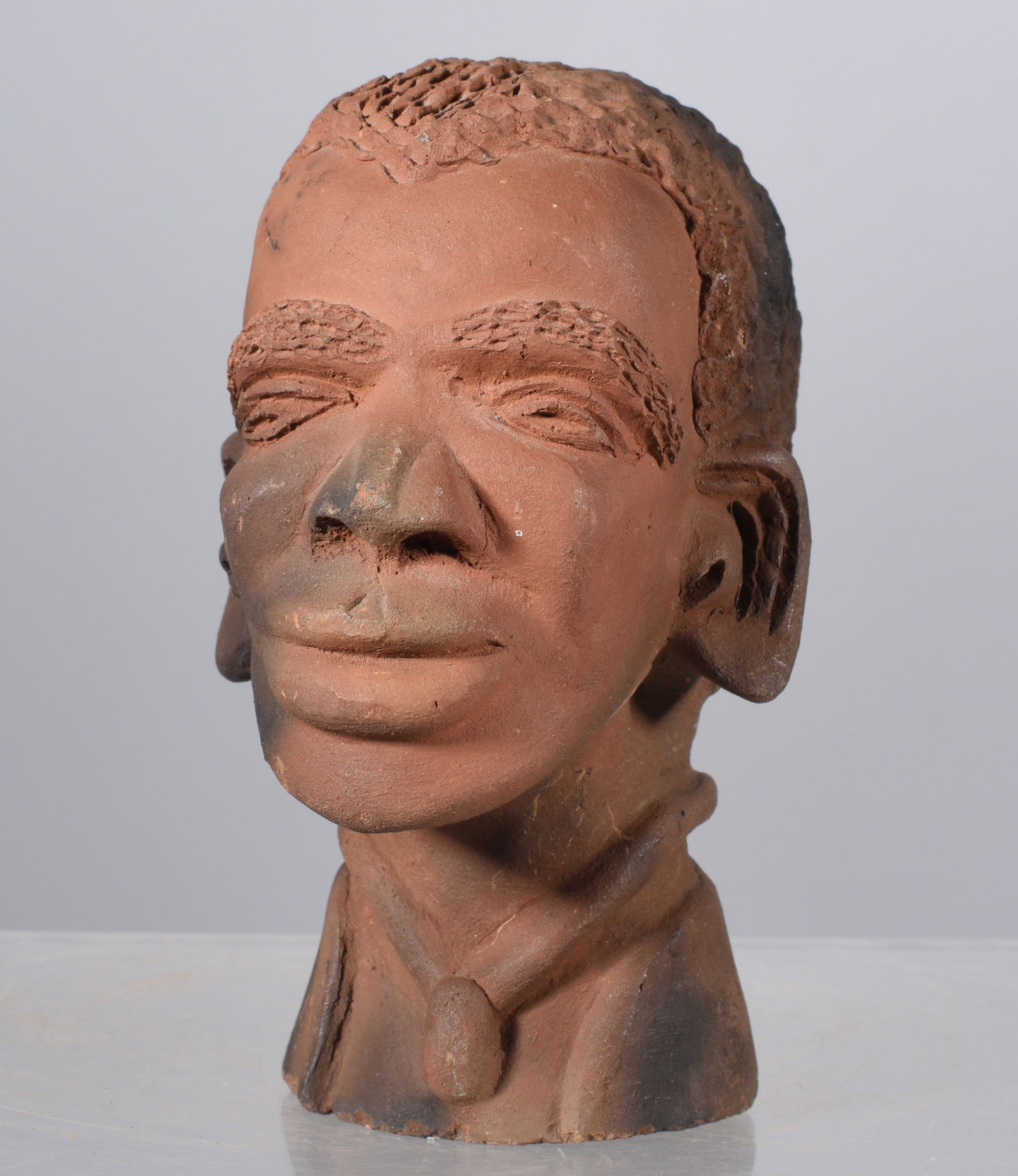 Clay Sculpture of African American Head (1 of 6)