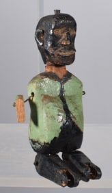 Folk Art Carved African American Painted Man
