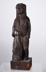 Wood Carved Inidan Lamp Base