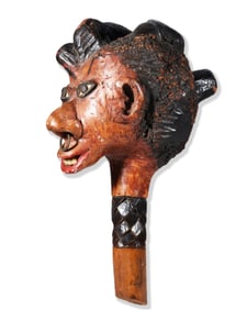 American Carved Root head with Paint
