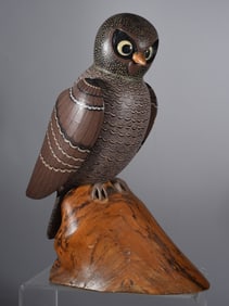 Carved and Painted Owl