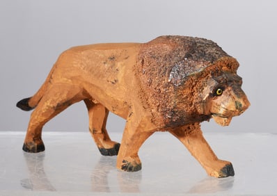 Wood Carved Lion