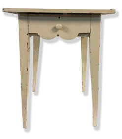 Catawba Valley North Carolina Painted Folky Tapered Leg One Drawer Stand