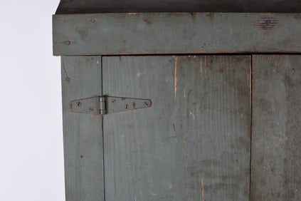 Blue Painted Wall Hanging Cupboard