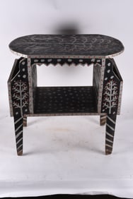 African American Paint Decorated Side Stand