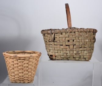 Oak Split Basket Group (3) ca. 1920