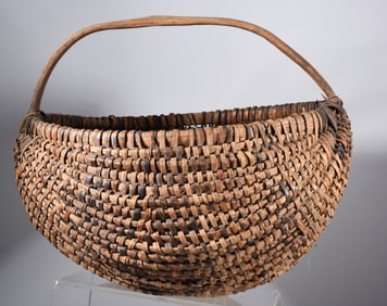 Rivercane Decorated Basket ca. 1920