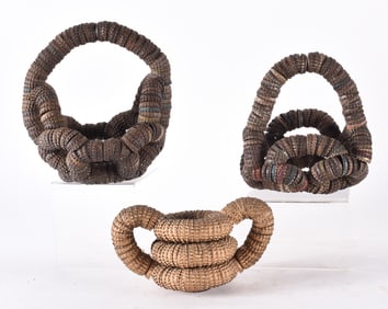 Folk Art Bottle Cap Baskets