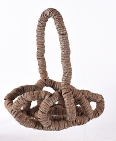 Large Folk Art Bottle Cap Basket