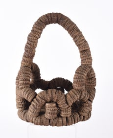 Folk Art Bottle Cap Basket