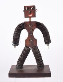 Folk Art Bottle Cap Man