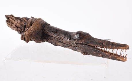 Folk Art Twig Alligator