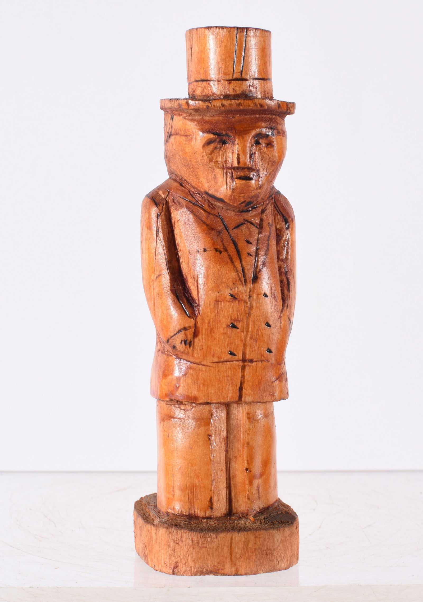 Early 20th Century Carved Native American Man (1 of 3)