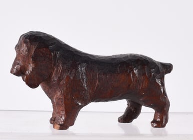 Early 20th Century Folk Art Carved Dog