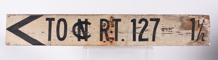 Antique North Carolina rt. 127 Road Sign