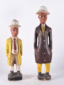 Carved and painted Men